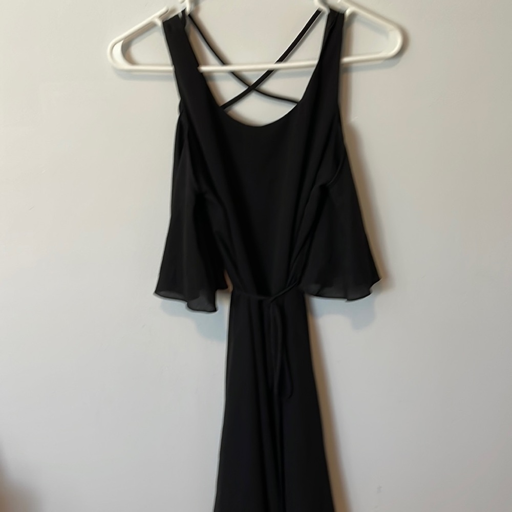 Black chiffon dress